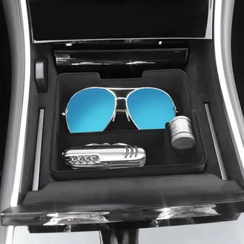 Za Tesla Model 3 2017-2019 sredinski Konzoli, Flocking Škatla za Shranjevanje Armrest Box Škatla za Shranjevanje Avtomobila Notranje Spremembe