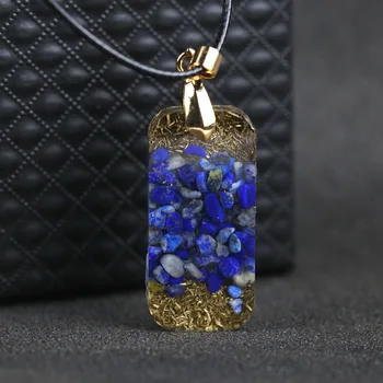 Orgonite Energije Obesek Naravnih Lapis Lazuli Reiki Energije Skrivnostno Ogrlico, Ki Za Smolo Čakro Kamen Rast Podjetja Amulet