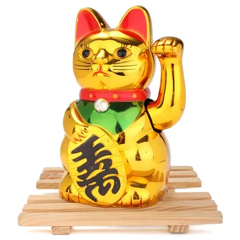 KiWarm Klasična Zlata Beckoning Kodranje Srečen Mačke Slika Premika Roko Kitajski Bogastva Bogastvo Feng Shui Doma Hotel Dekor Obrti