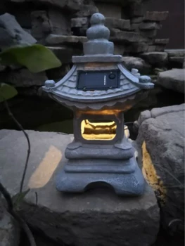 Japonski slog Prostem tla dvorišče smolo Sončne svetilke palači luči krajine luči domače vrtnarjenje dekoracijo Zen