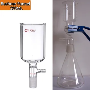 250 ml 24/29 Buchner Tok Filtriranje Tok Filter Tok Kemije in Laboratorijske namene