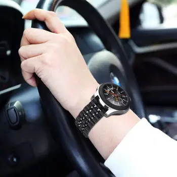 Iz nerjavečega Jekla, trak za Huawei watch GT 2 Samsung Galaxy watch 46mm traku Orodja S3 Obmejni pas 22 mm kovinski pas, zapestnica 46 mm