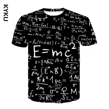 3D tiskanih Posadke Vratu T Shirt Kratek Rokav Matematiko T Shirt Učitelj Formule Cheat Sheet Kul Geek Nerd Tee Mens zabavne majice Tees