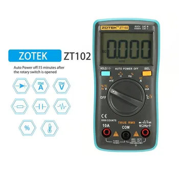 ZT102 Nov Digitalni Multimeter Multimetro esr Tranzistor Tester Digitalni RM Mastech uni multi Meter 102/101 t Meter Sanwa