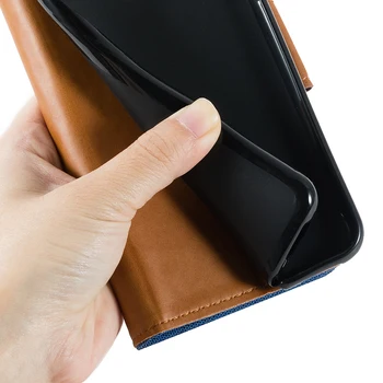 Usnja Flip Case Za Xiaomi Poco X3 NFC Poslovni Primer Za Xiaomi Poco X3 NFC Kartico sim Silikonski Foto Okvir Primeru Denarnice Pokrov