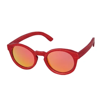 Vintage Polarizirana ženska sončna očala Rdeče bambusa okvir sončna očala moških Plaži Anti-UV za Vožnjo zonnebril dames