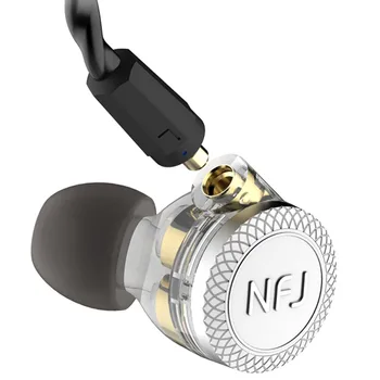 NFJ N300 PRO 3 pogonske Enote V Uho Slušalke Snemljivo Držalo MMCX Kabel DJ HI-fi Monitor z Mikrofonom Slušalke Heavy Bass