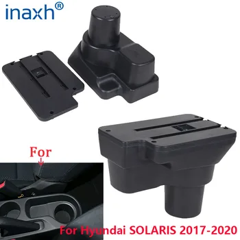 Za Hyundai SOLARIS Armrest 2017 2018 2019 2020 Za VERNA Naglas Avto Armrest polje Shranjevanje dodatki Notranjost z USB LED