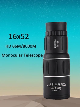 16X52 Oko Daljnogled Daljnogled Professional Z Lll Night Vision Zložljive Polno Optičnih Super Teleskop Za Uporabo na Prostem