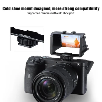 UURig ABS Kompaktne Prenosne Kamere Vlog Selfie Flip Zaslona Nosilec za Sony/Fuji/za Nikon/Canon Mirrorless Fotoaparati