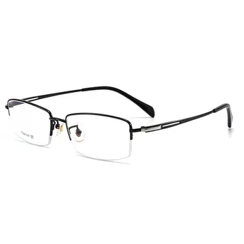 Čistega Titana Okvir Očal je Pol Platišča Očala s Spomladanski Tečaji Moških Poslovni Slog Anti-Blue Ray Športna Očala