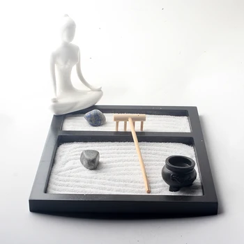 Tabela Desk Zen Vrt Pesek Pladenj, in,Naravni kamen,Keramika slika, Rake Meditacija Obrti #1 1 naročilo
