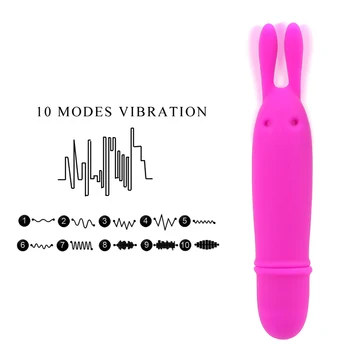 IKOKY Rabbit Vibrator 10 Hitrost Klitoris Stimulator Močne vibracije Nastavek Massager Sex Igrače za Ženske, Ženska Masturbacija