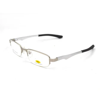 Čistega Titana Pol Platišča Očala Okvir Moških Pregledna Očala Clear leče Računalnik Optični Kratkovidnost Recept za Očala R5