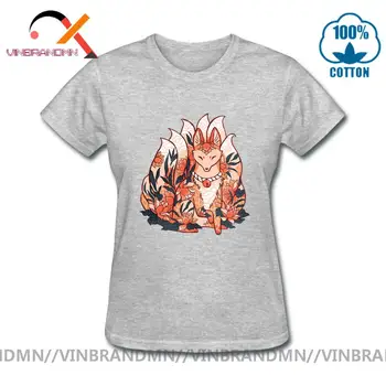 Kitsune Duha Fox barve anime gozd Suši t shirt Smešno Slog T-Shirt Rokav Tees Vrhovi Pol Življenja 3 Heisenberg Fox Imperij