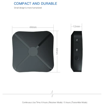 Kebidu 2 V 1 Bluetooth Oddajnik Sprejemnik 3,5 mm Brezžični vmesnik Bluetooth 4.2 Dongle, Stereo Audio (Stereo zvok Za TV-Avto /Home Zvočniki