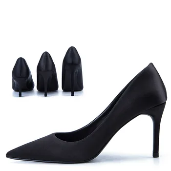 Seksi Čevlje Konicami 2020 Nove Jesensko Svile, Fina Čevlji Modni Visoke Pete ženska, čevlji dame čevlji