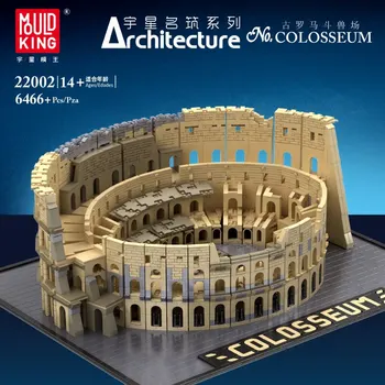 Plesni Kralj Arhitekturo Mesta Streetview Italija Rimski Kolosej MOC-49020 Model Komplet Stavbe, Bloki, Opeke, Igrače Za Otroke
