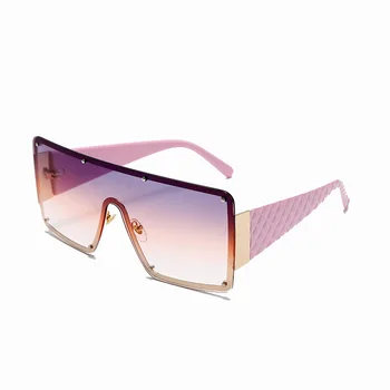Novo Prevelik Ravno Top Kvadratnih sončna Očala Ženske 2020 Slavni Oblikovalec Gradient Očala Moške blagovne Znamke iz Enega kosa Gafas De Sol Mujer