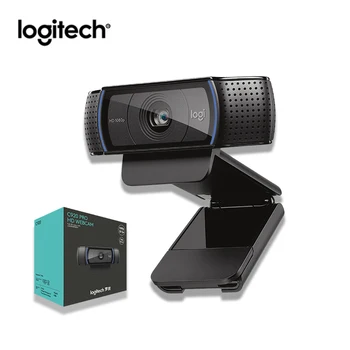 Original Logitech Full HD C920 Pro 1080P Kamera samodejno ostrenje Fotoaparata Široki Video klicev in Snemanje Za Namizni ali Prenosni računalnik