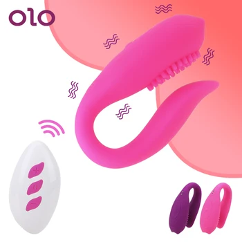 OLO Dildo Vibratorji G-spot Massager Klitorisa Lizanje Vagina Stimulator Brezžični Daljinski upravljalnik Vibrator Sex Igrače za Ženske
