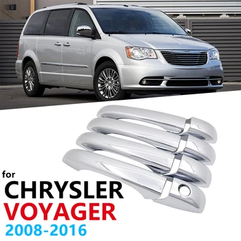 Chrome obravnava Kritje Trim za Chrysler Mesta in države Voyager 2008~2016 Avto Dodatki Nalepke Avto Styling 2009 2010 2011