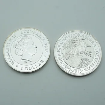 Avstralija kookaburra kovanec Avstralija 1 Dolar 1 Oz srebrnik, Mint, 2016 1 oz 999 Iver Vroče prodajo visoko kakovostnih kopija kovanca