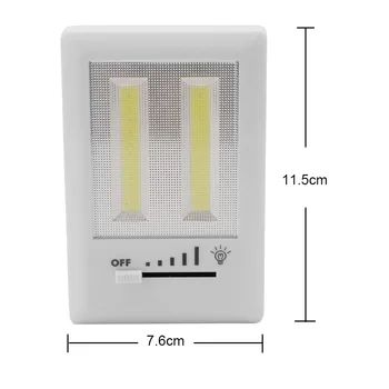 Mini COB LED Magnetni Nočne Luči Tabor Lučka AAA Baterije, ki Upravlja z Stikalo Čarobno Trak za Garažo Omarico, Omaro Svetlobe