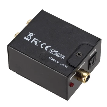 3,5 mm Optični Digitalni Stereo Audio (Stereo zvok SPDIF Toslink Koaksialni Signala V Analogni Pretvornik DAC Jack 2*Ojačevalnik RCA Dekoder Adapter