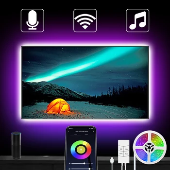 3M/5M Smart LED TV Osvetlitev WiFi USB TV LED Luči Za 40-55In TELEVIZIJE Sinhronizacijo Svetlobe LED Trakovi Z Oddaljenim Zatemniti LED Trakovi