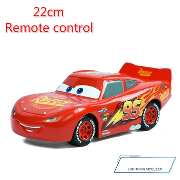 Big Velikosti 22 cm Disney Pixar Cars 3 Daljinski upravljalnik Nevihta Jackson Razsvetljavo McQueen Cruz Ramirez Kovinski Avto Igrače Fantje Rojstni dan Darilo