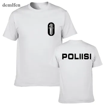 Nova Finska Policija Poliisi Posebna Enota Swat Sile Mens T Srajce Moda Človek Kratek Rokav T Shirt Bombaž Vrhovi Tees