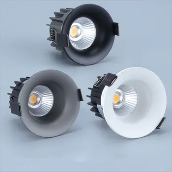 Visoka Kakovost Zatemniti LED Downlight, 5W 7W 10W 12W 15W 85-265V COB LED Svetilke Vgradne Pozornosti Navzdol Žarnice Svetilke