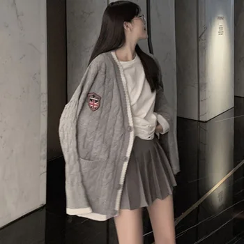 Ženske Nove 2020 Jopico Ženski Pulover Casual Proti-vrat Dolg Rokav Jesen Zima Outwear Plašč Osebnost Modi Svoboden