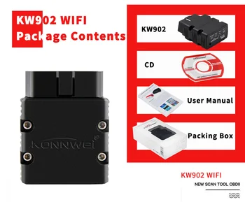 KONWEI KW902 OBD2 Optičnega WIFI Autoscanner Avtomobilski Tester Avto Diagnostični Instrument potovalni Kodo Bralnik za Iphone Android