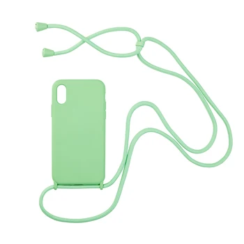 Kabel Verige Tekoče Silikona Primeru Telefon Za iPhone 12 11 Pro XS Max XR X 7 8 6 6s Plus Nosijo Ogrlica Vrvica za opaljivanje tega Crossbody Kritje Primera