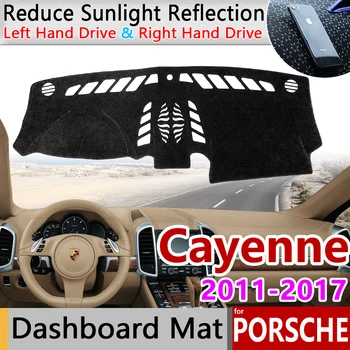 Za Porsche Cayenne 958 2011~2017 GTS Turbo S protidrsno Mat nadzorna plošča Pokrov Pad Dežnik Dashmat Zaščito Preprogo Pribor Cape