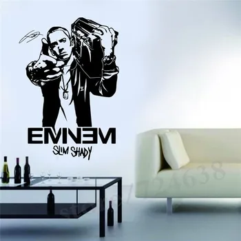 Eminem Rapper Vinilna Zvezde Odstranljive Notranje Zadeve Navijači Spalnici Otroški Vrtec Stenske Nalepke Ljudi, Umetnosti, Freska