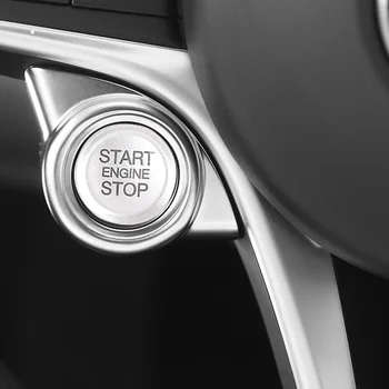 Za Alfa Romeo Stelvio Krajina Pribor 2017-2019 ABS Avto Dodatki za Zagon Motorja Stop Stikalo Potisnite Gumb Obroč Trim Kritje NOVA