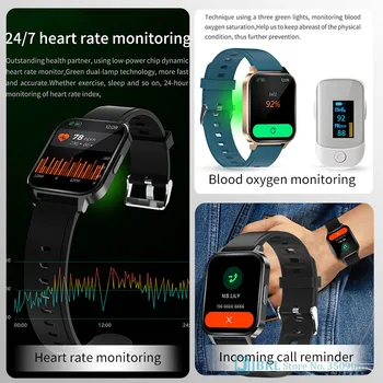Bluetooth Smart Watch Moških Za 1,7 Palca Smartwatch Nepremočljiva Zapestje Ženske Ure Šport Fitnes Zapestnica Tracker Za Android IOS