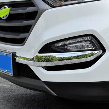 LENTAI 2x Auto Avto Styling iz Nerjavečega Jekla Sprednji Odbijač Luči za Meglo Okvir Nalepke Za Hyundai Tucson 2016 2017 Dodatki