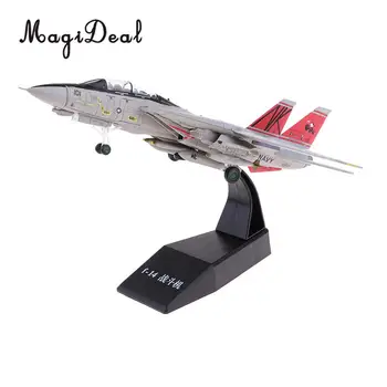 MagiDeal 1:100 Obsega Zlitine Ameriški F-14 Letalo Letalo Borec Toy Model Diecast Letalo Model Igrača Doma Dekor Collectables