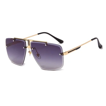 Moda Rimless Kvadratnih Vintage sončna Očala blagovne Znamke Design Moških sončna Očala Luksuzni Moški Sunglass UV400 Odtenki gafas de sol hombre