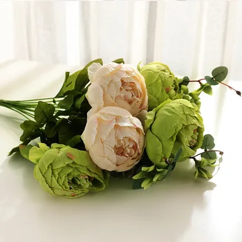 Umetno cvetje umetno 13 Evropskem slogu, peony doma jedilno mizo dekoracijo ponaredek cvetlični šopek poročni svile cvet stranka