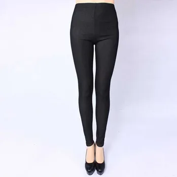 Črno-Modri Plus velikost ženske jeans hlače Težka gospa Moda immitation Traper hlače Elastična veliki svinčnik dokolenke Dolge hlače