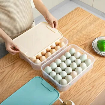 24 Mrežo Jajce Škatla Za Shranjevanje Hrane Hladilnik Za Shranjevanje Organizator Kuhinjski Pribor Jajce Imetnik Sveže Polje Zelenjavni Štruklji
