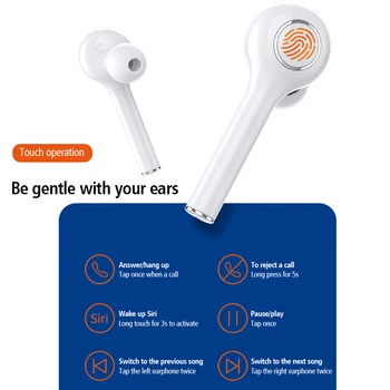 !ACCEZZ TWS Brezžične Bluetooth Slušalke Touch Kontrole Baterije LED Zaslon za Šport Slušalke za V uho Hrupa Preklic Slušalke Z Mikrofonom