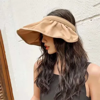 Nove ženske priložnostne trdna bombaž sonce skp Vizir za zaščito pred soncem klobuk Koreja dama dekle zložljive conch morja lupine casquette gorros