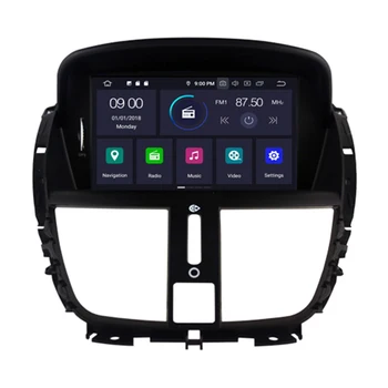 NA zalogi Android 10 8core Avto dvd predvajalnik za Peugeot 207 2007-GPS Navigacija Radio Stereo Multimedijske Prost Zemljevid za Kamero