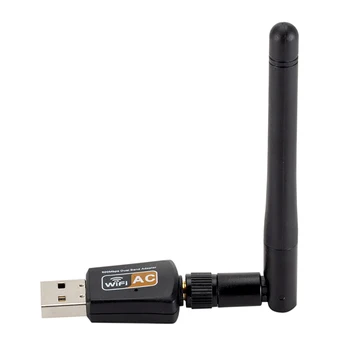 Mini Omrežno Kartico 2,4 GHz 5GHz 600Mbps WiFi Antena, Dual Band Brezžični USB WiFi Omrežje Adapter Sprejemnik z Anteno 802.11